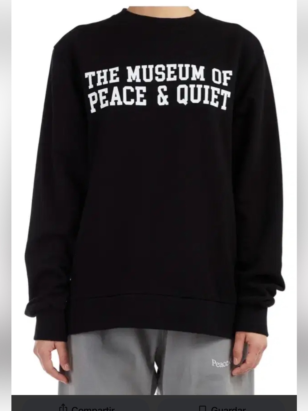 Museum of Peace & Quiet Black Crewneck Sweatshirt
